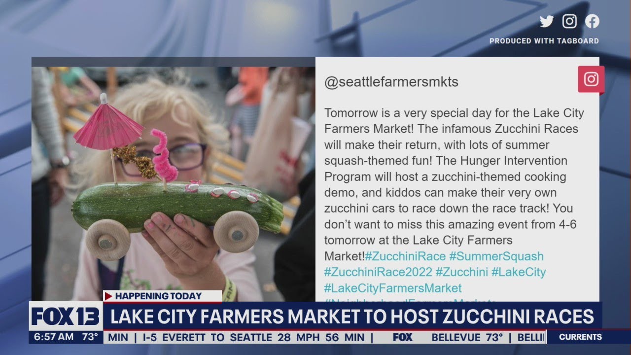 Lake City Farmers Market to host zucchini races | FOX 13 Seattle
