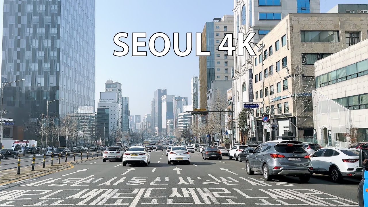 Seoul 4K - Sunday Morning Drive - South Korea