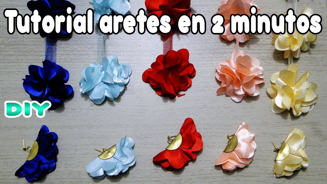 Como Hacer Aretes De Flores  Facil