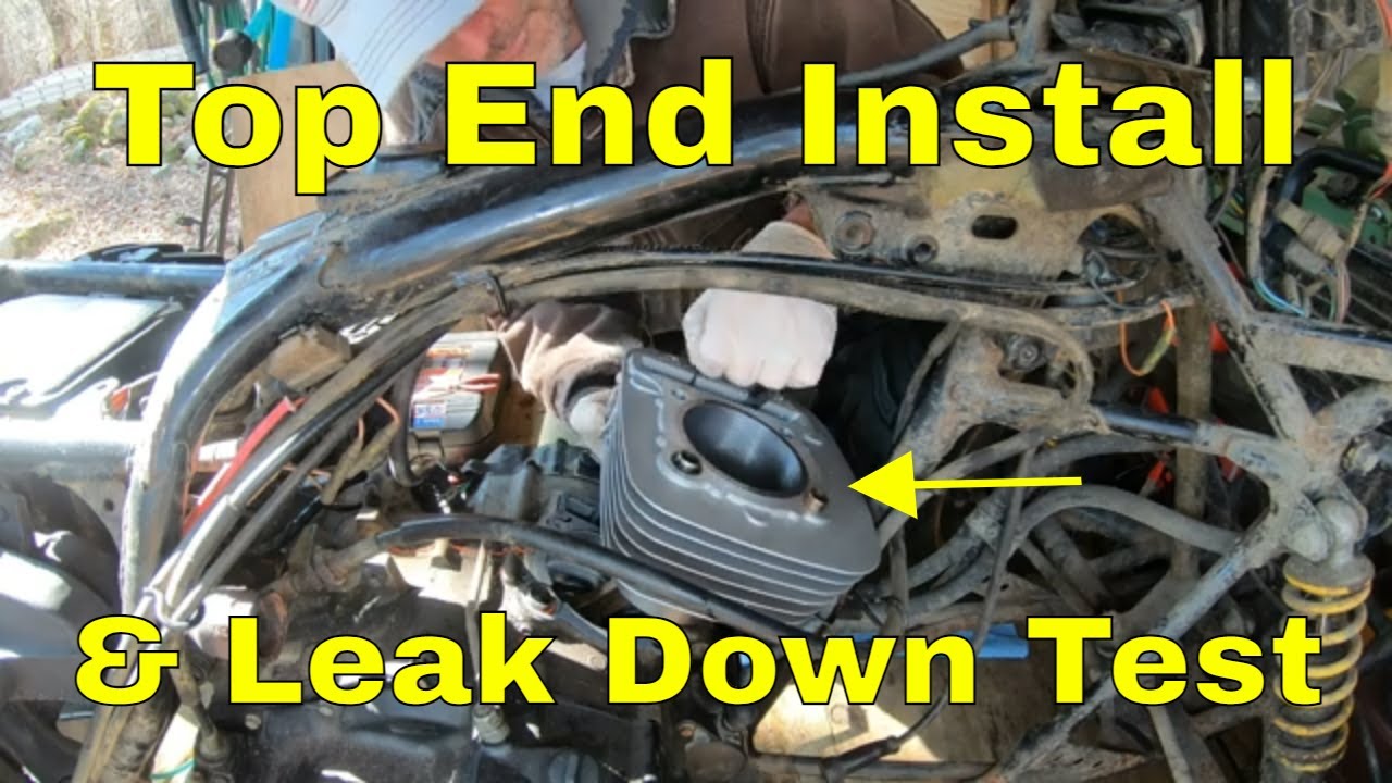 1989 Moto 4 350 Budget Rebuild Part 13 - Installing a new Top End and Performing Leak Down Test