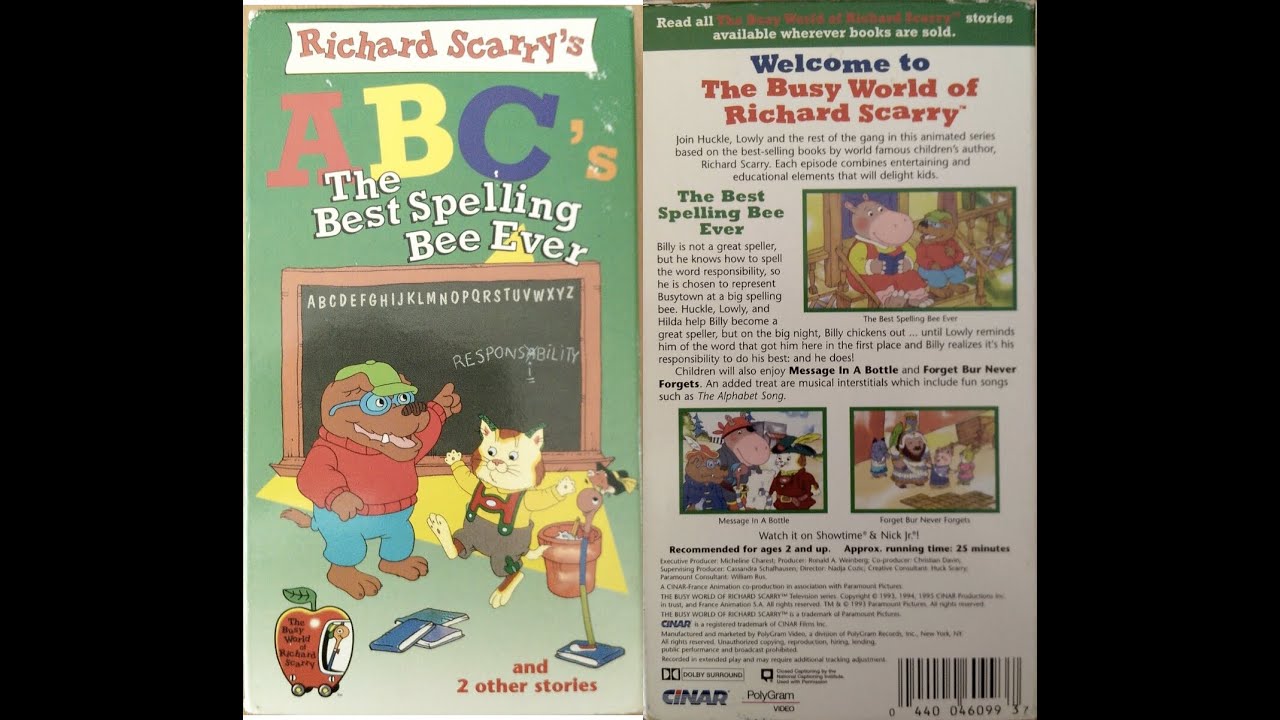 Richard Scarry - The Best Spelling Bee Ever - VHS-Rip