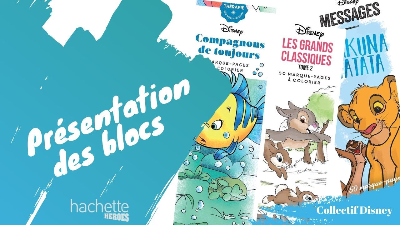 Rééditions bloc de marque pages  Disney - Hachette Heroes