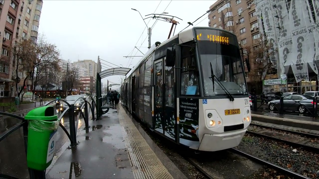 Christmas New Year Holiday Tram URAC V3A-2010-CA-PPC in Bucharest Romania