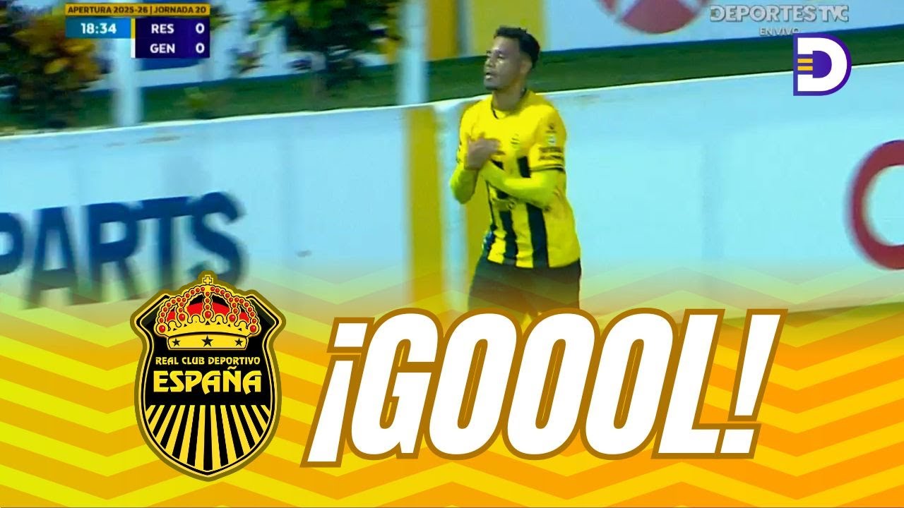 &iexcl;Gol de Gustavo Moura! 19 minutos Real Espa&ntilde;a abre el marcador ante G&eacute;nesis PN en la jornada 20