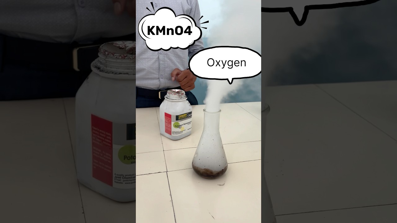 KMNO4 with H2O2 #chemistry #viral #shorts #practical #trending #topranktutorials #experiment