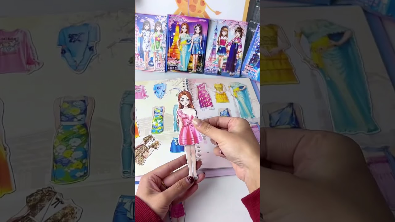 ASMR paper doll dress up sticker 