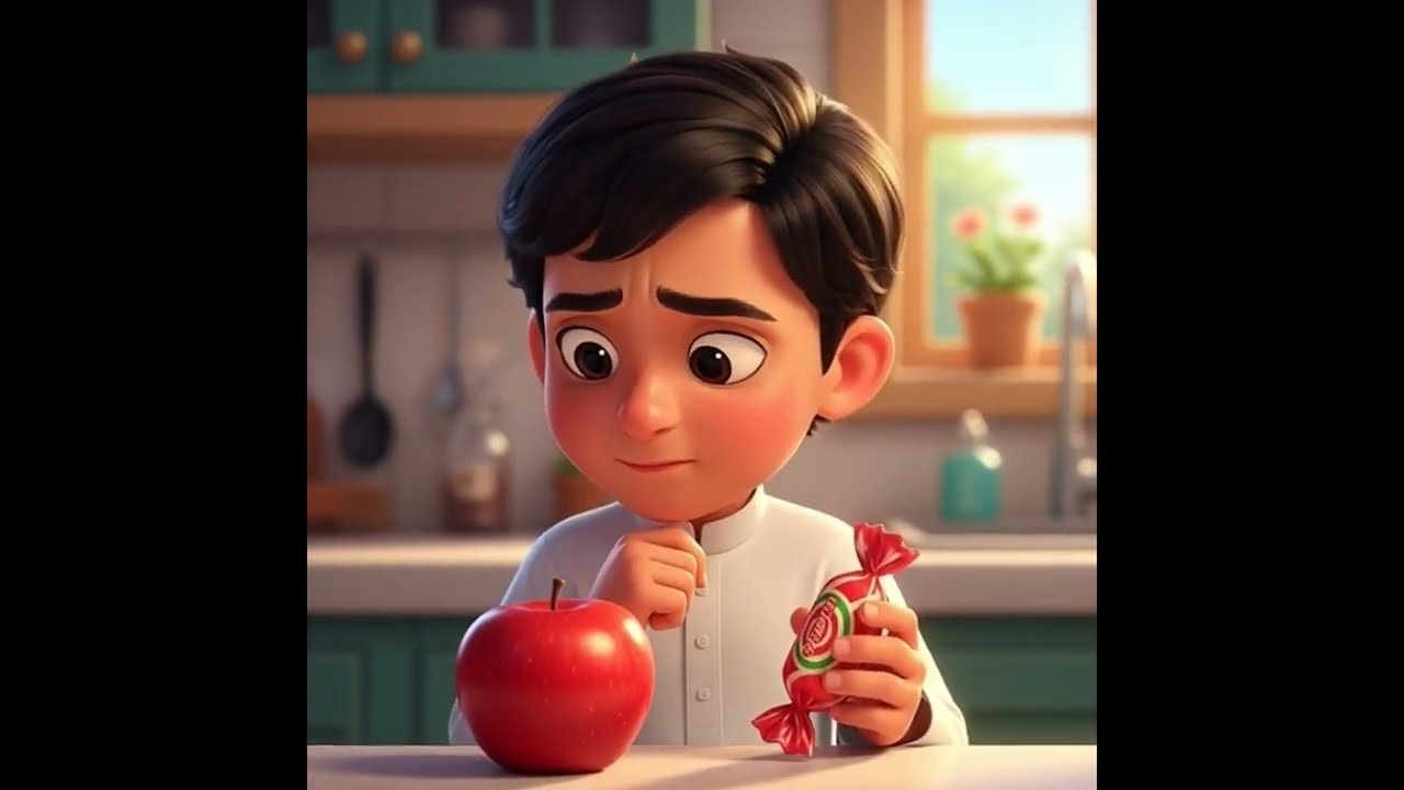 سرّ الحلوى الذكية🍎#قصص_أطفال #رسوم_متحركة_للأطفال #تعليم_الأطفال #التغذية_الصحية #السكر #رمضان #قصص