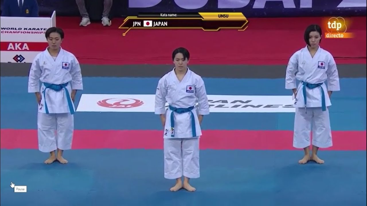 Spain vs Japan. World Karate Championship Dubai 2021. Final. Female Team Kata.