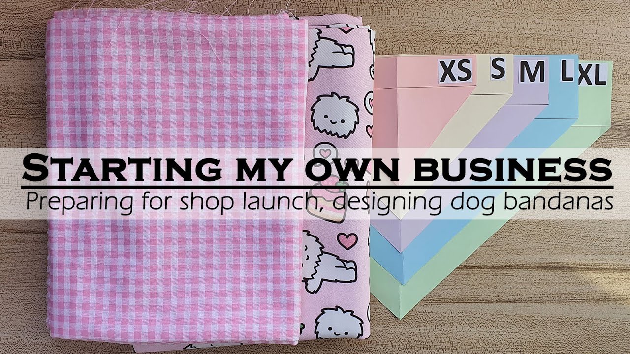 Starting my own business | Preparing for shop launch, designing dog bandanas | Rainbowww DIY