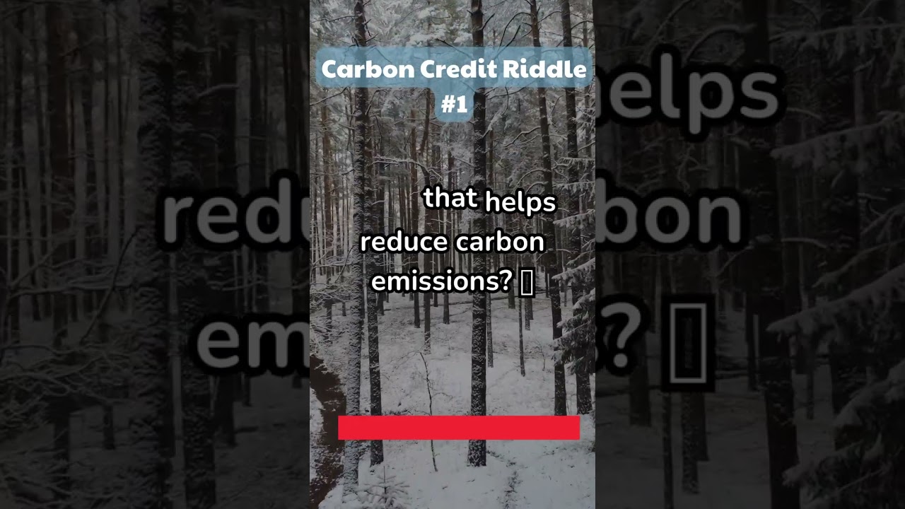Carbon Credit Riddle #1 #carboncredits #carbon #sustainable