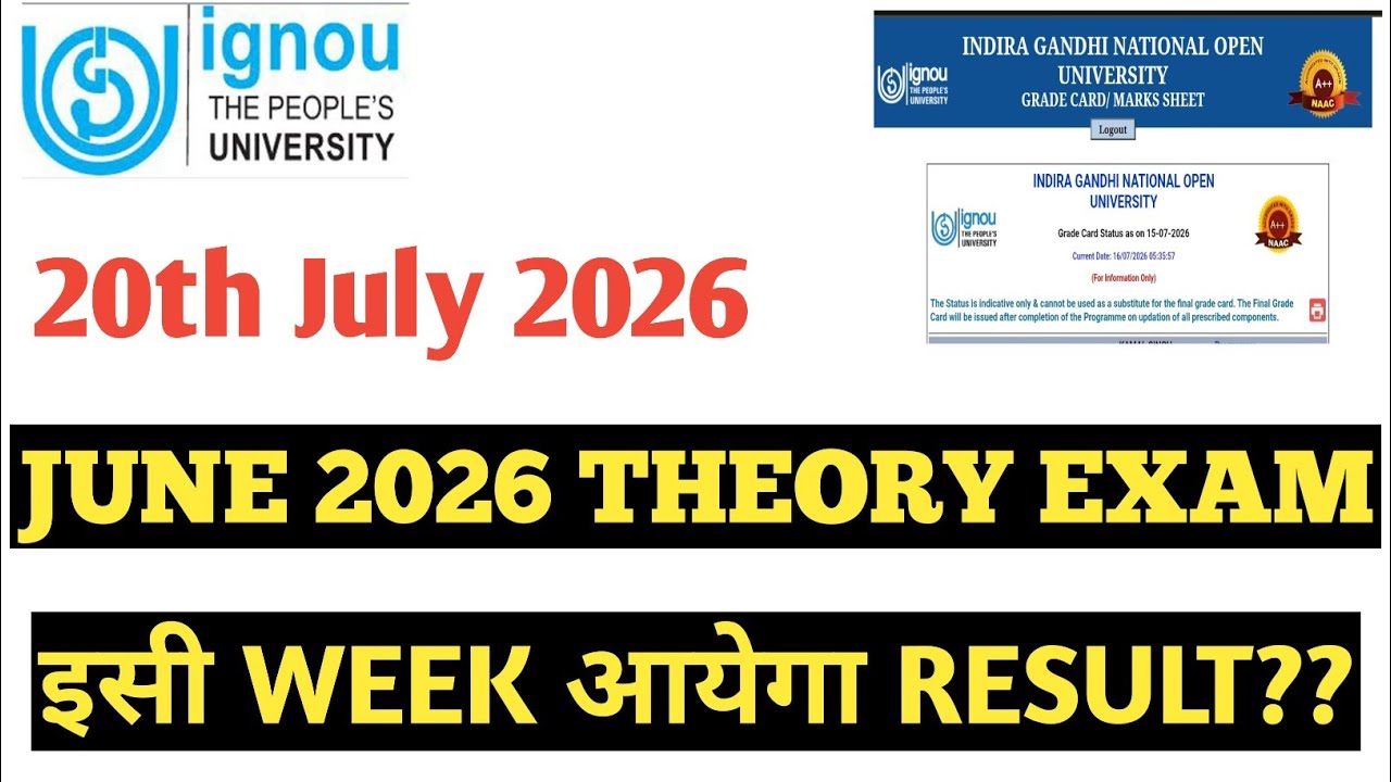 IGNOU RESULT Will Be Released THIS WEEK 🔥 JUNE 2026 EXAMS