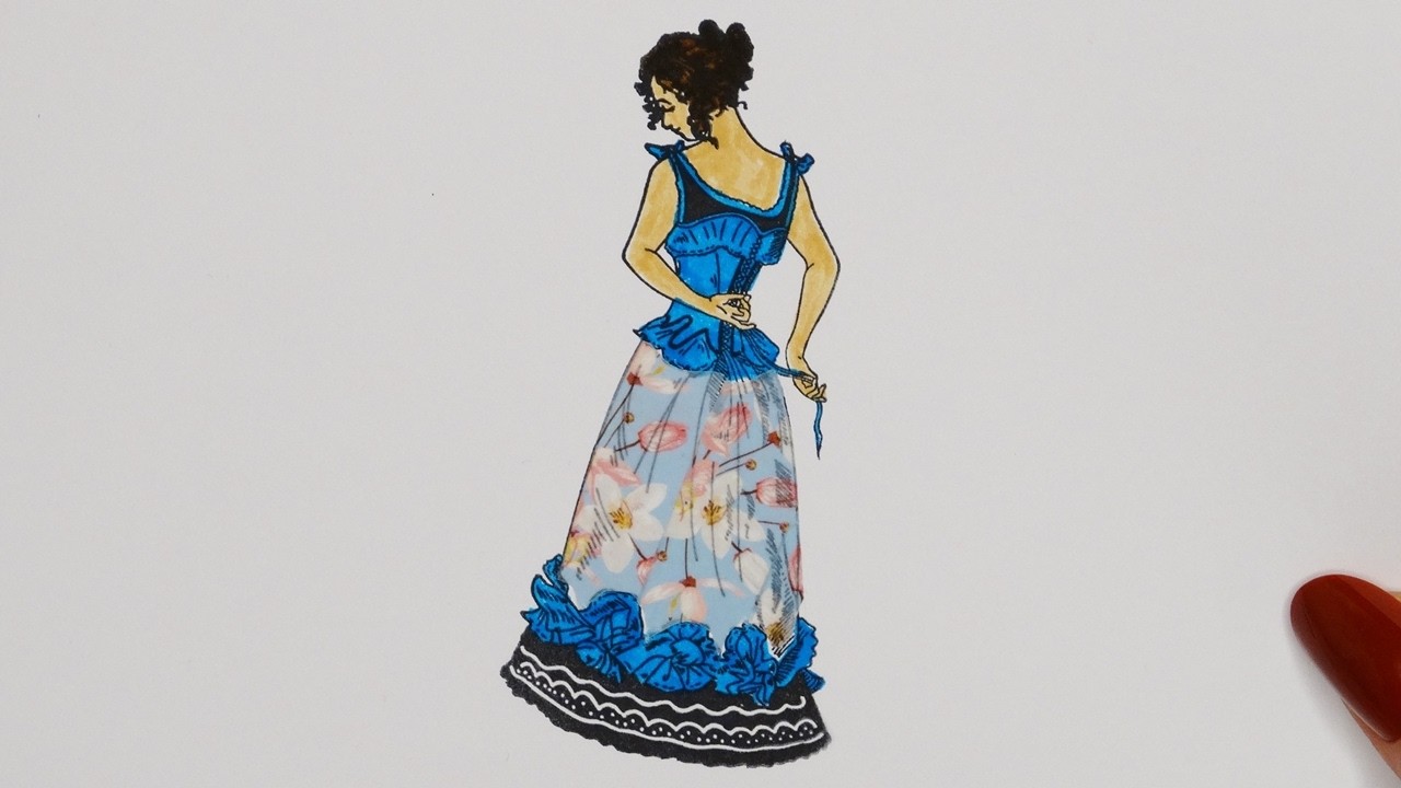 Designing Vintage Clothes with Washi Tape | Fashion Design Dress