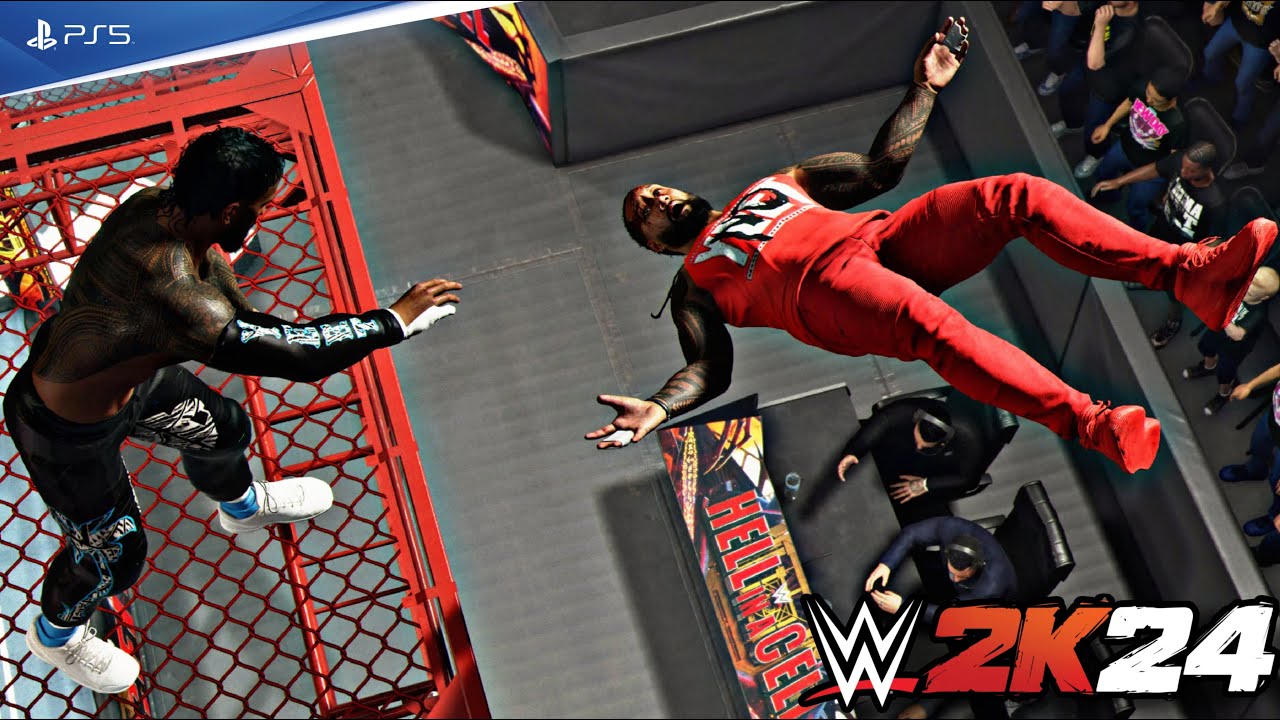 WWE 2K24 - Jey Uso vs. Jimmy Uso - Hell in a cell Match!