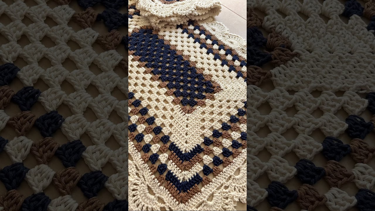 Jogo de cozinha retangular de croch&ecirc; tapete de croch&ecirc; retangular passo a passo