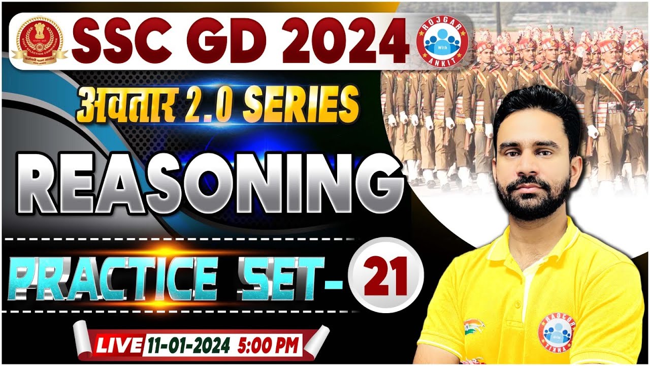 SSC GD Reasoning | SSC GD 2024 Reasoning Practice Set 21, SSC GD Reasoning PYQ's By Rahul Sir