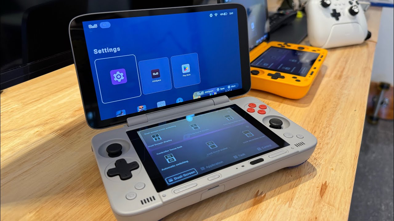AYANEO Pocket DS  เครื่องเกมพกพา 2 หน้าจอ ฝาพับ ระบบ Android จอใหญ่ที่สุด Oled 7 นิ้ว 🤩