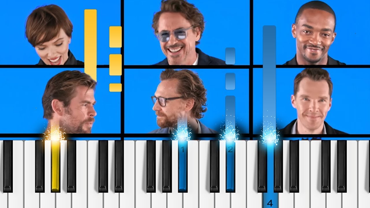 Avengers: Infinity War Cast - The Marvel Bunch - EASY Piano Tutorial