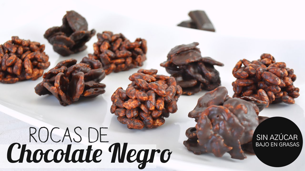 Postres Saludables Sin Horno: Rocas de Chocolate Negro | 2 ingredientes |