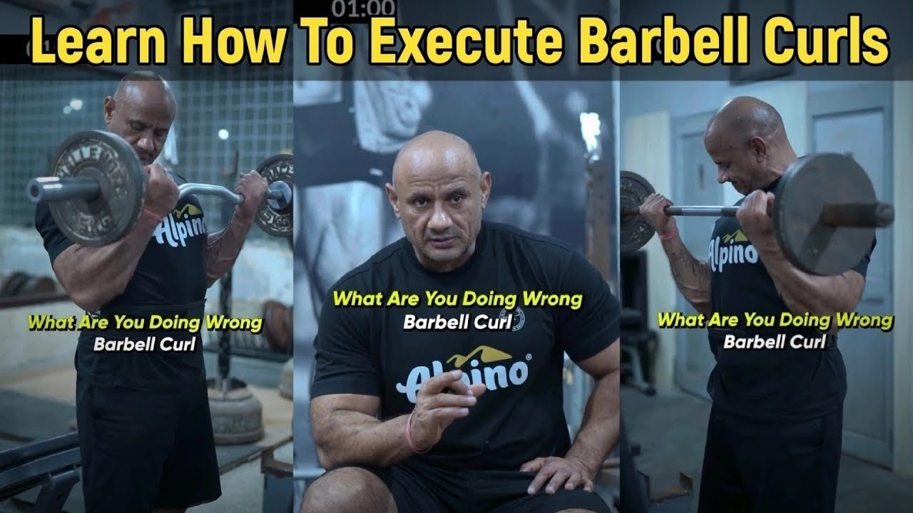 Learn How To Execute Barbell Curls | Biceps Workout | Mukesh Gahlot #youtubevideo