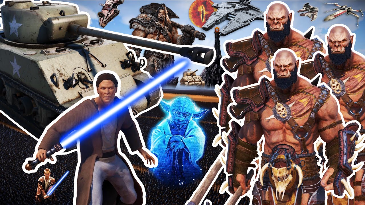 22 MILLION ORCS vs 80,000 JEDI KNIGHTS + 800 TANKS | UEBS 2