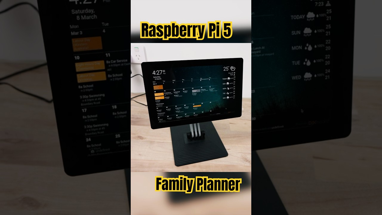 Pi-ntelligent Planner: The Ultimate Family Hub! #raspberrypi #techtok #pi5 #planning
