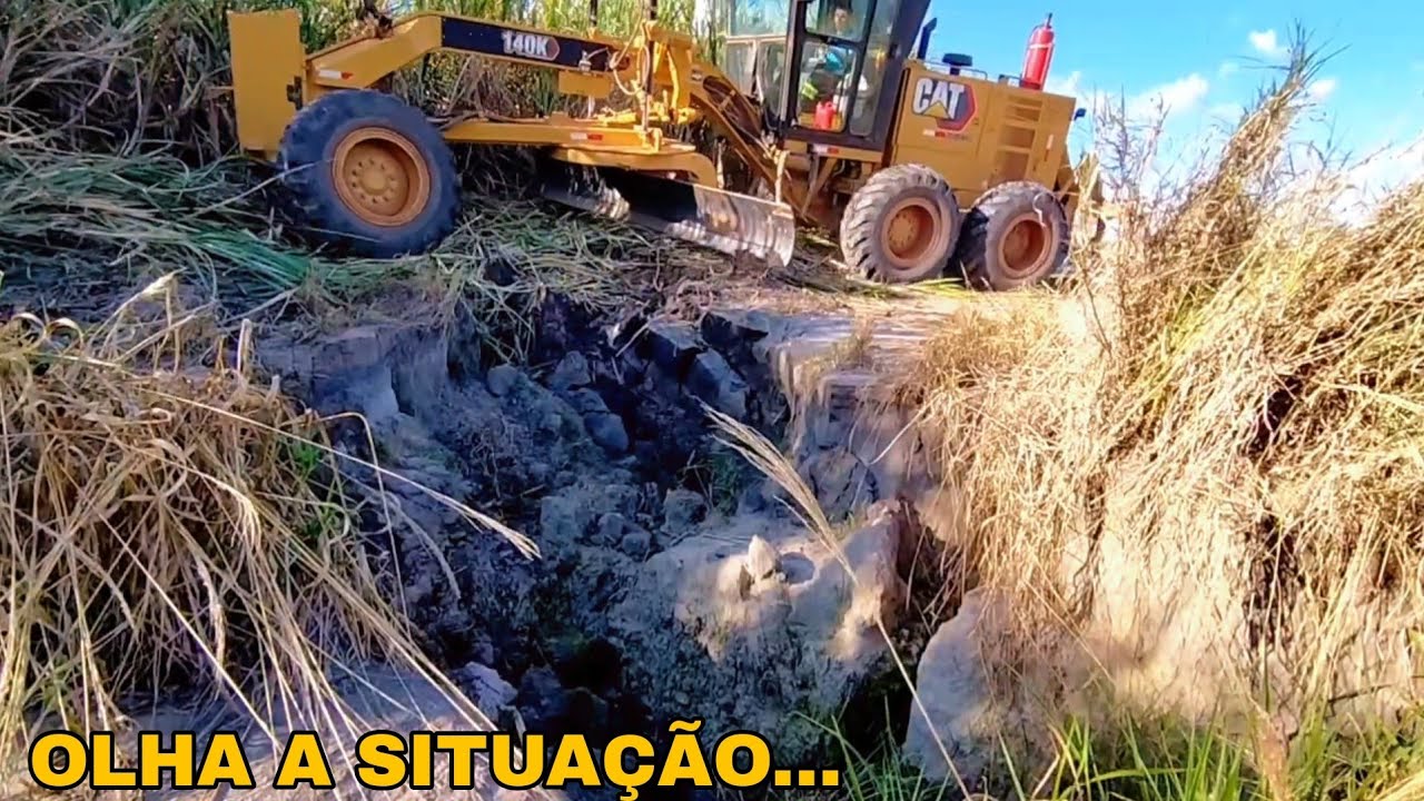 TAMPANDO EROS&Atilde;O GIGANTE PATROL 140K motorgrader