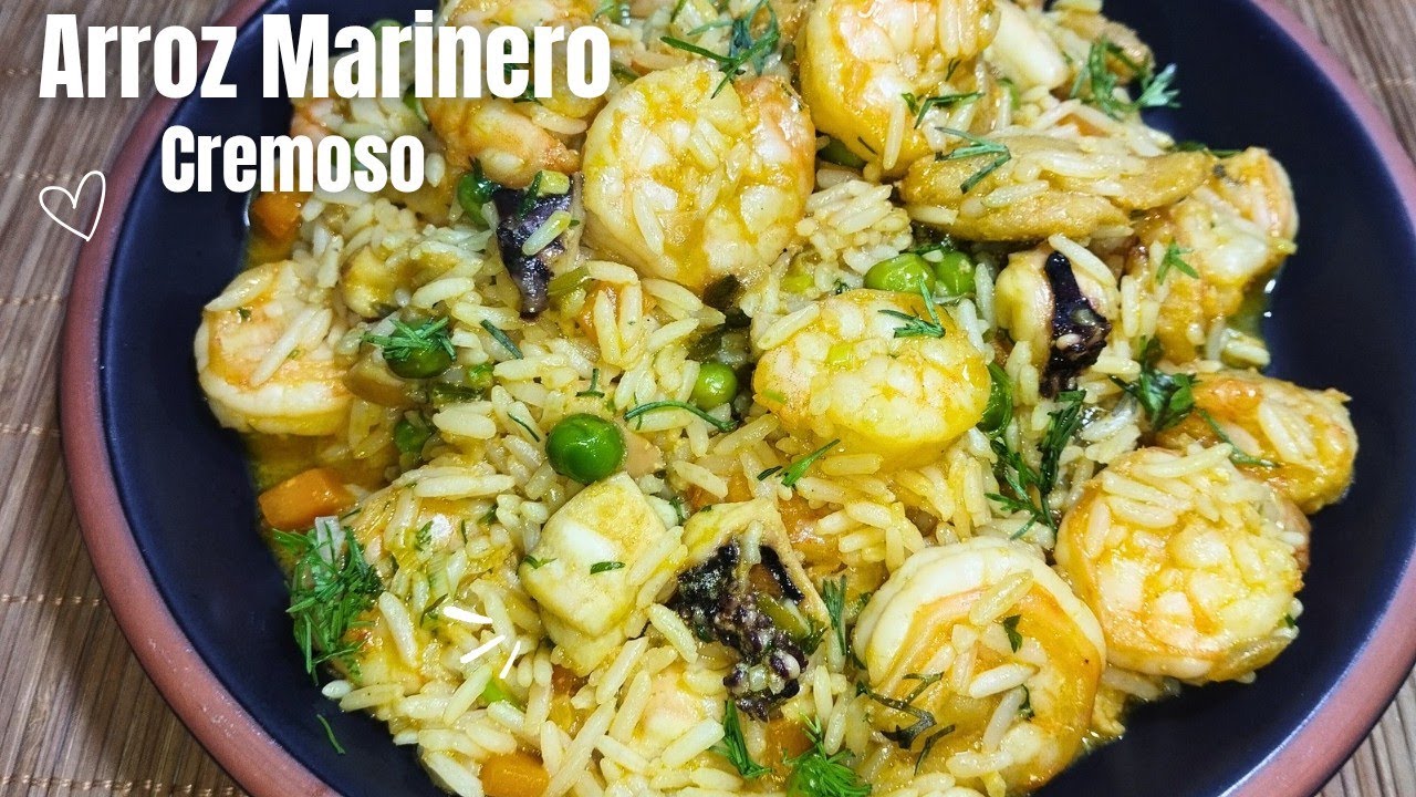 Arroz Marinero Cremoso con Verduras 🍤 | Fácil y delicioso 