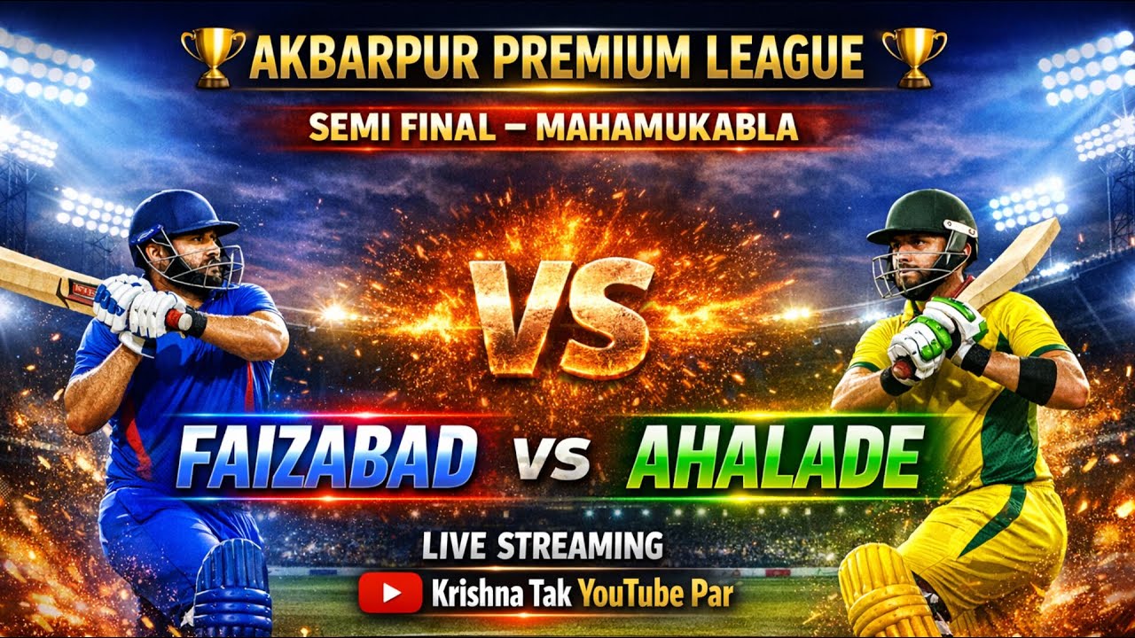 🏏🏆 AKBARPUR PREMIUM LEAGUE 🏆🏏
🔥 SEMI FINAL MAHAMUKABLA 
🆚 FAIZABAD  VS  AHALADE