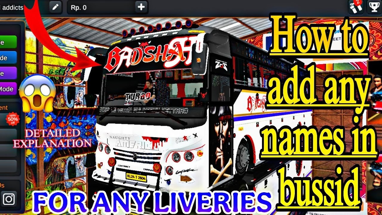 🔰How to add any names in bussid🔷|in just 2 minutes| add to any LIVERIES for FREE✅||#easysteps#bussid