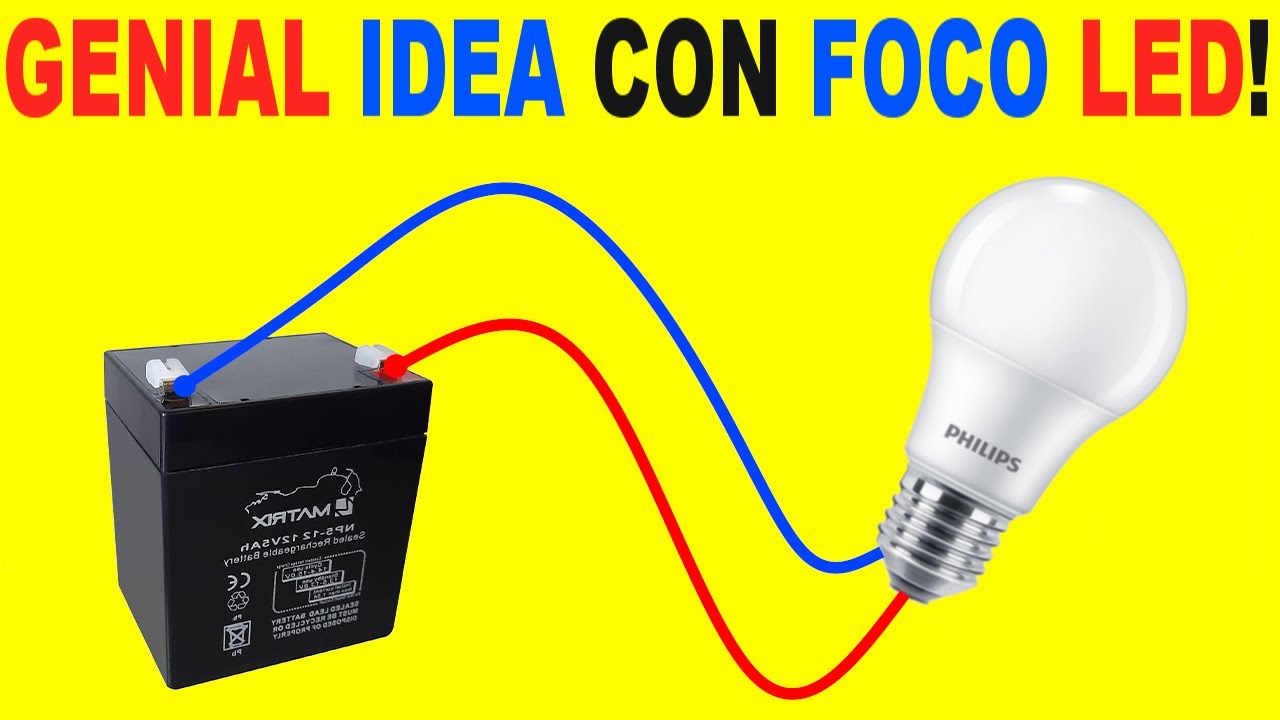 Genial Invento con un foco LED!