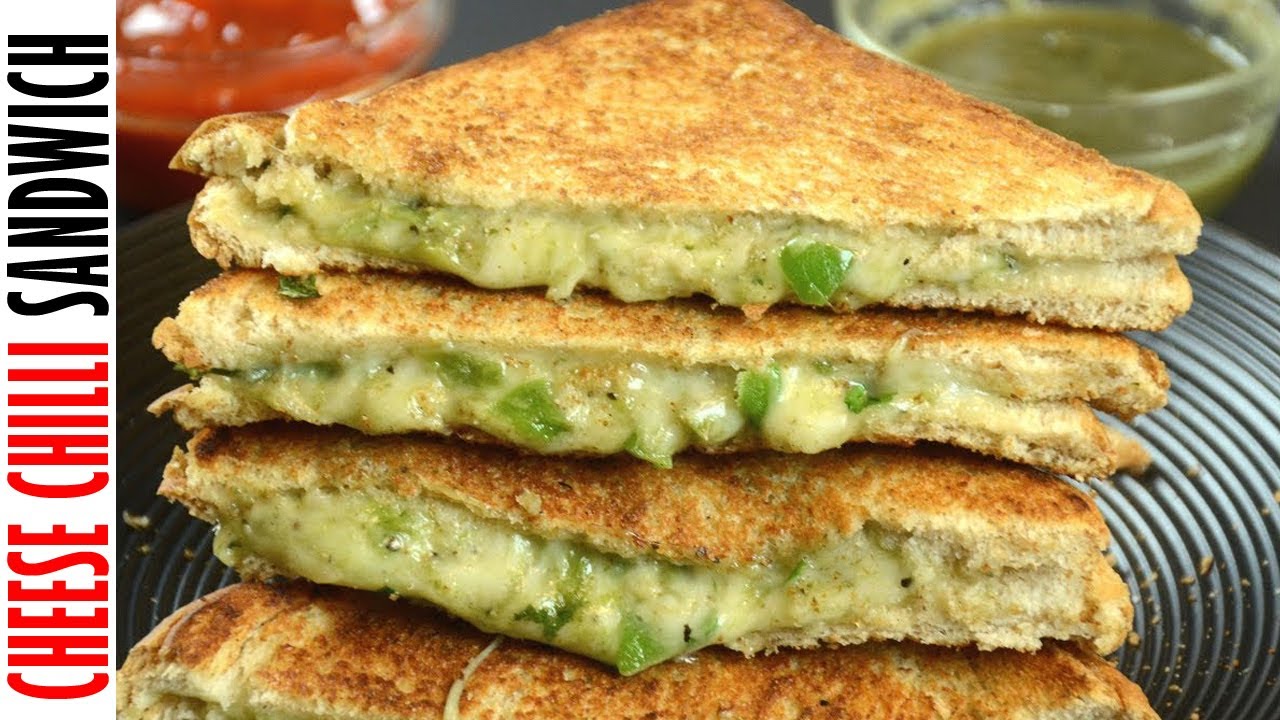 Cheese Chili Sandwich Recipe | Chilli Cheese Toast | Breakfast And Quick snack Recipe