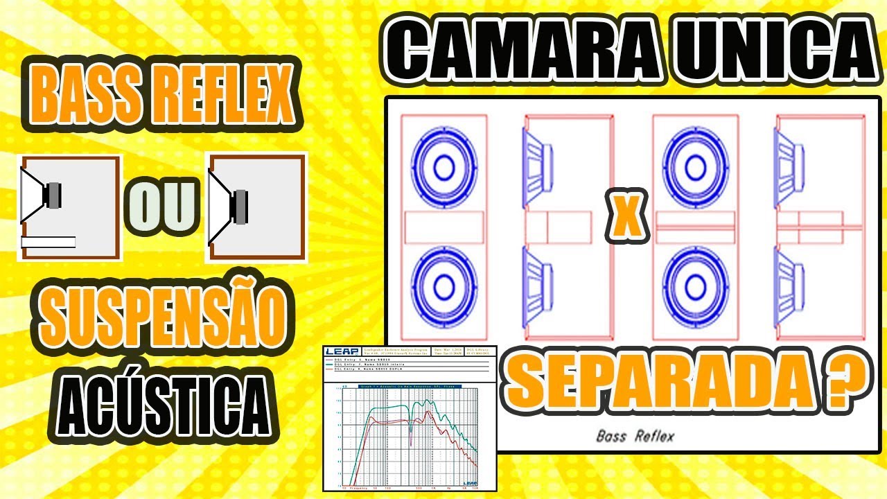 CAIXA SUSPENSÃO ACÚSTICA OU  BASS REFLEX -- ALTO FALANTES EM CAMARA ÚNICA OU SEPARADA ?