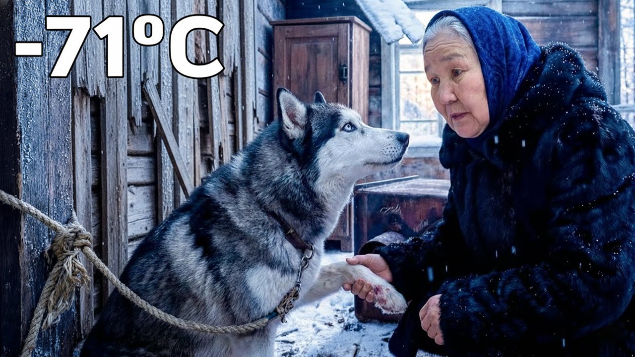 This Elderly Woman Rescued a Husky Dog Abandoned in a Dilapidated Shack!
