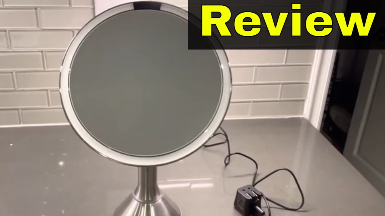 SimpleHuman 8 Inch Illuminated Mirror Review-Touch Brightness Control