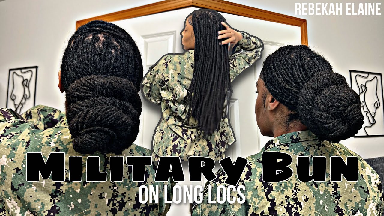 Military Bun on My Long Locs| Rebekah Elaine | Loc Diaries