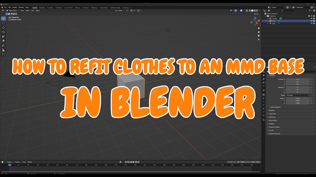 [MMDxBLENDER] How to fit Clothes in BLENDER [Tutorial]