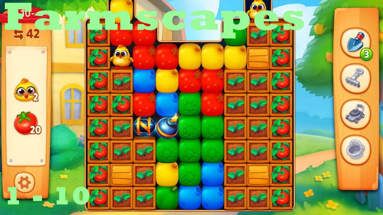 Farmscapes Level 1 - 10 HD Gameplay Walkthrough |  3 - match game | android | ios | pc | app