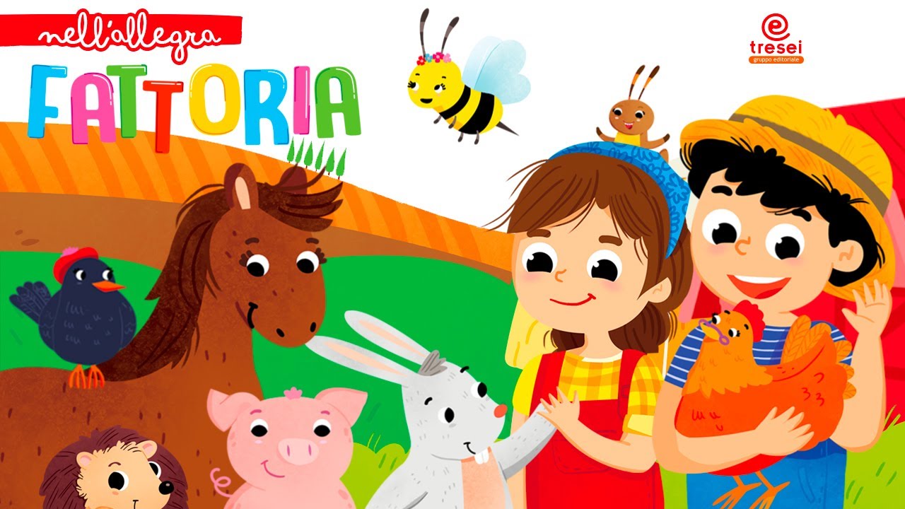 Nell'allegra fattoria - Canzone ANIMATA per bambini con tutti i personaggi
