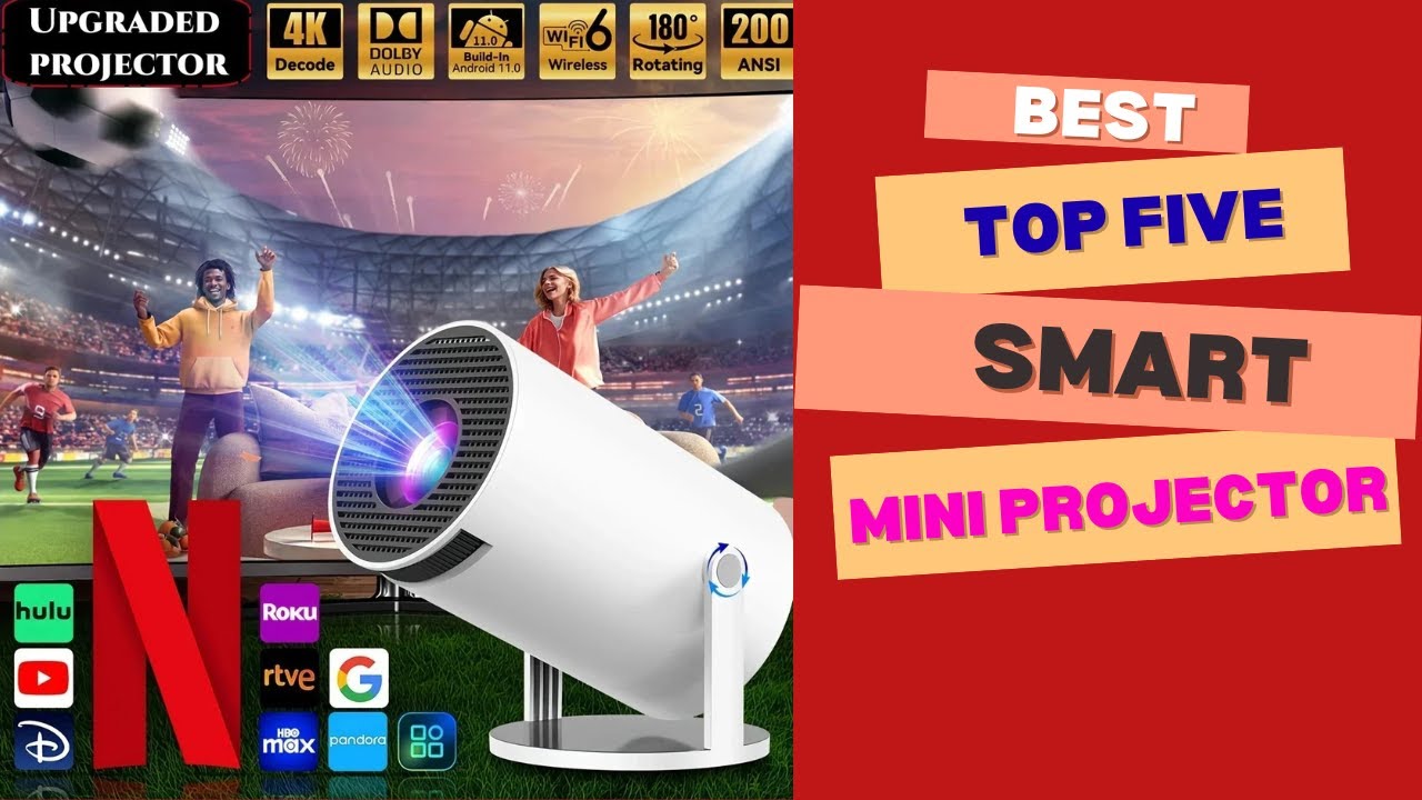 Top 5 Best Smart Mini Projector 2026 ! Portable, Budget & 4K Support!
