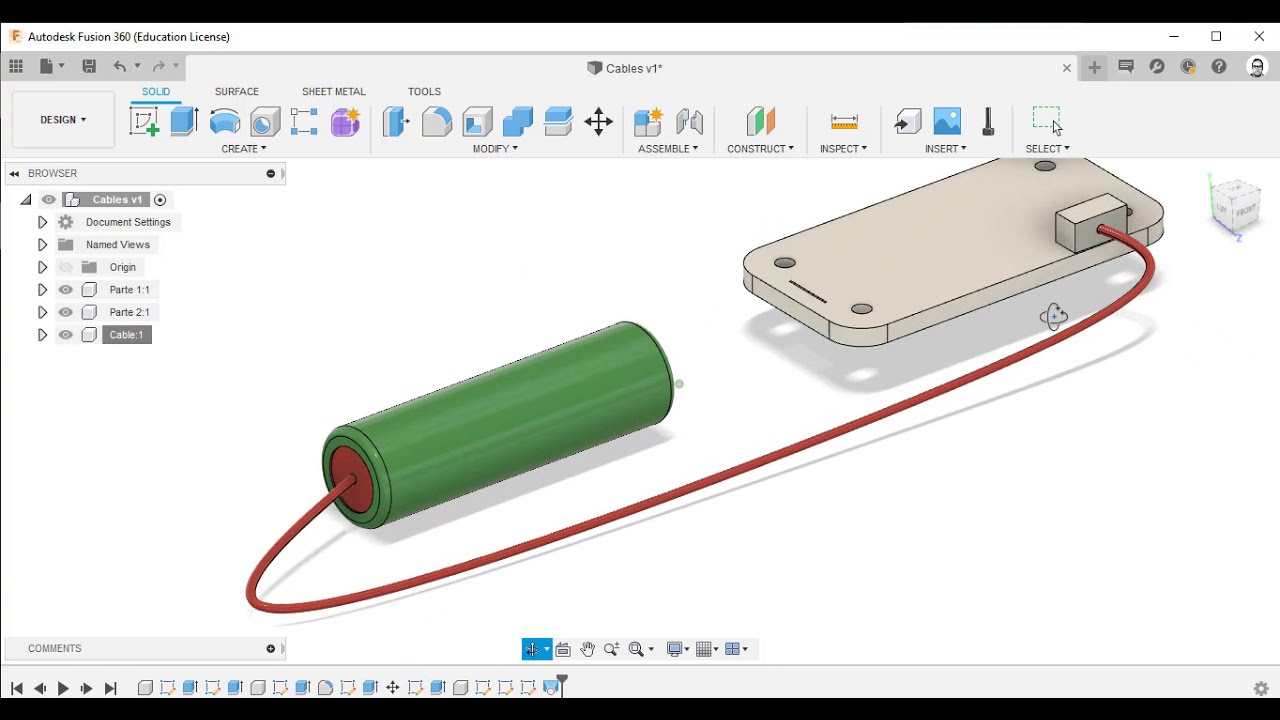 Cables en Fusion 360