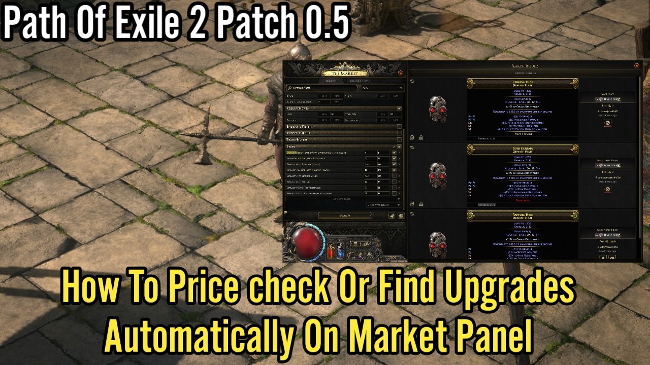 Path Of Exile 2 Patch 0.5: How To Price check Or Find Upgrades Automatically On Market Panel Guide