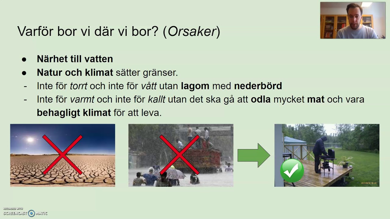 V&auml;rldens befolkning - var bor m&auml;nniskor och varf&ouml;r just d&auml;r?