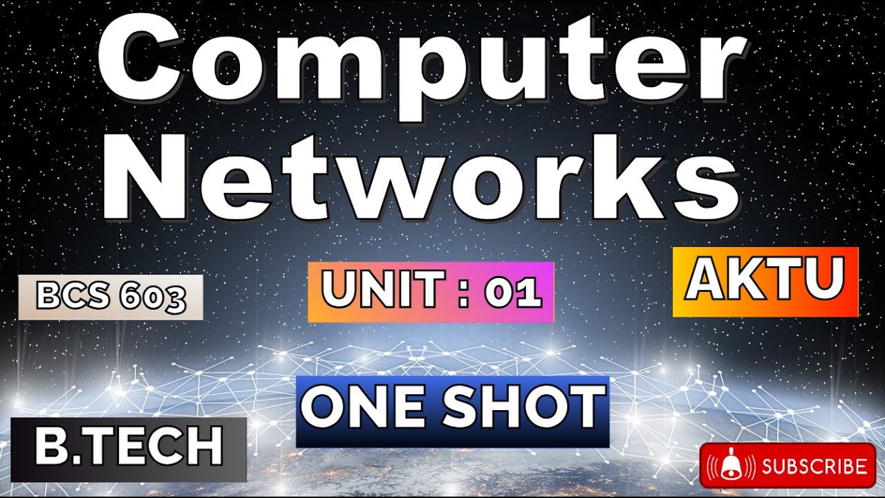 Computer Networks (CN) One Shot Unit : 1 B.Tech AKTU 3rd Year 6th Sem CSE/IT & Allied Branch(BCS603)