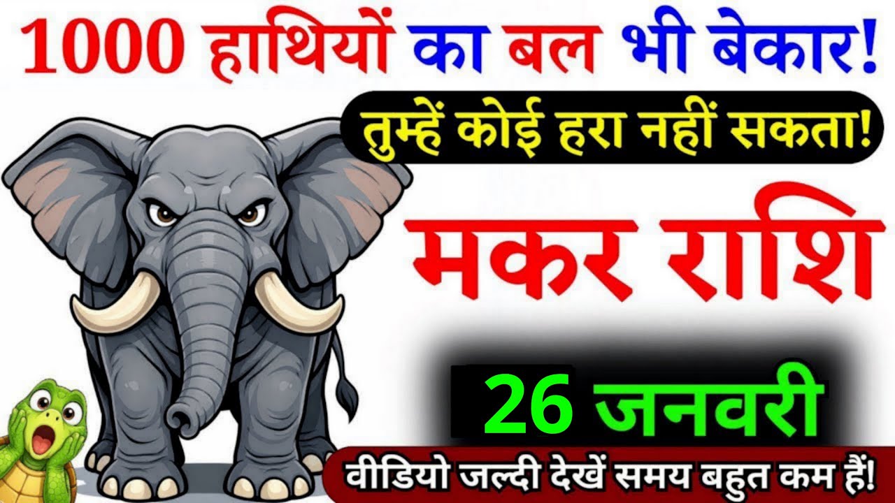 26 जनवरी, मकर राशि वालों हजारों हाथियों का बाल भी बेकार, Makar Rashi मिलेगी कामयाबी