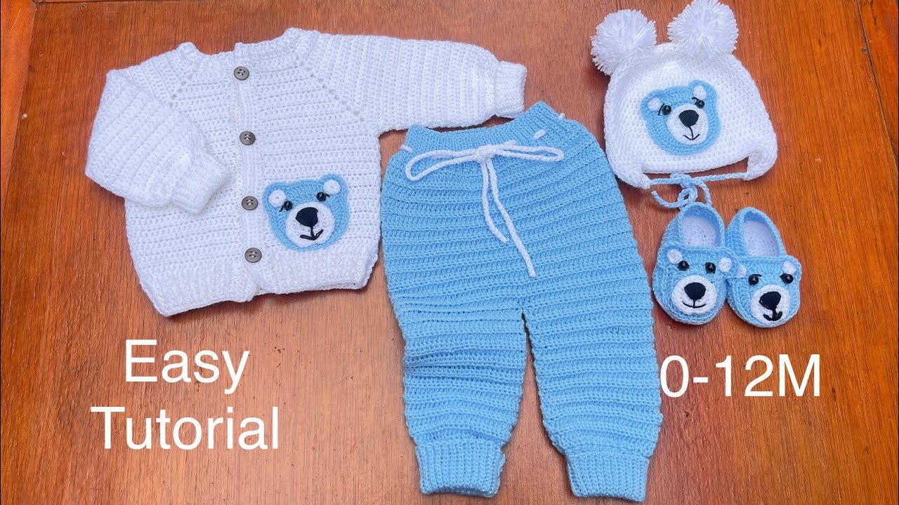 🧶Вязаные крючком детские штанишки 0-12 месяцев для начинающих / Как связать простые детские штани...