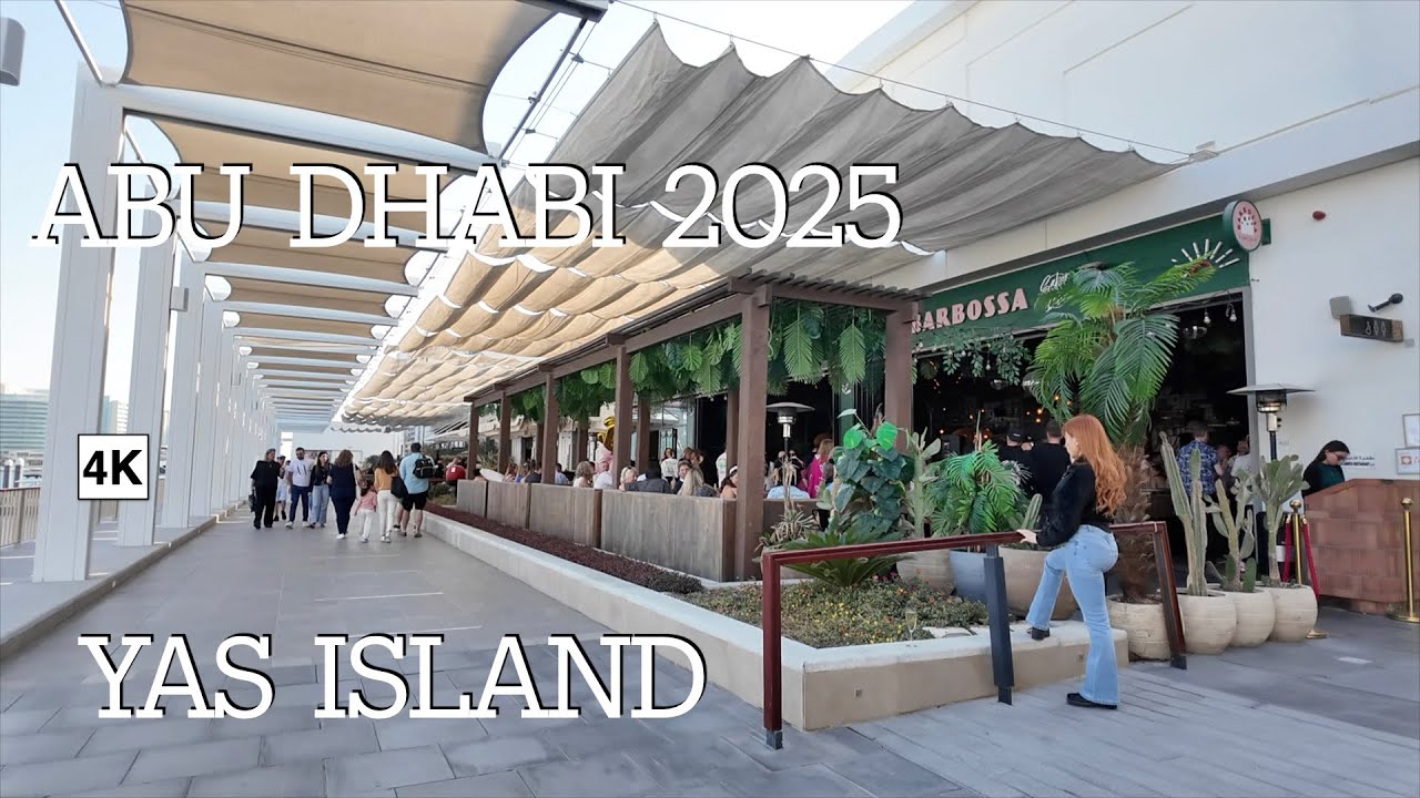 Abu Dhabi Yas Island (4K) Walk Tour. Hidden Gem?