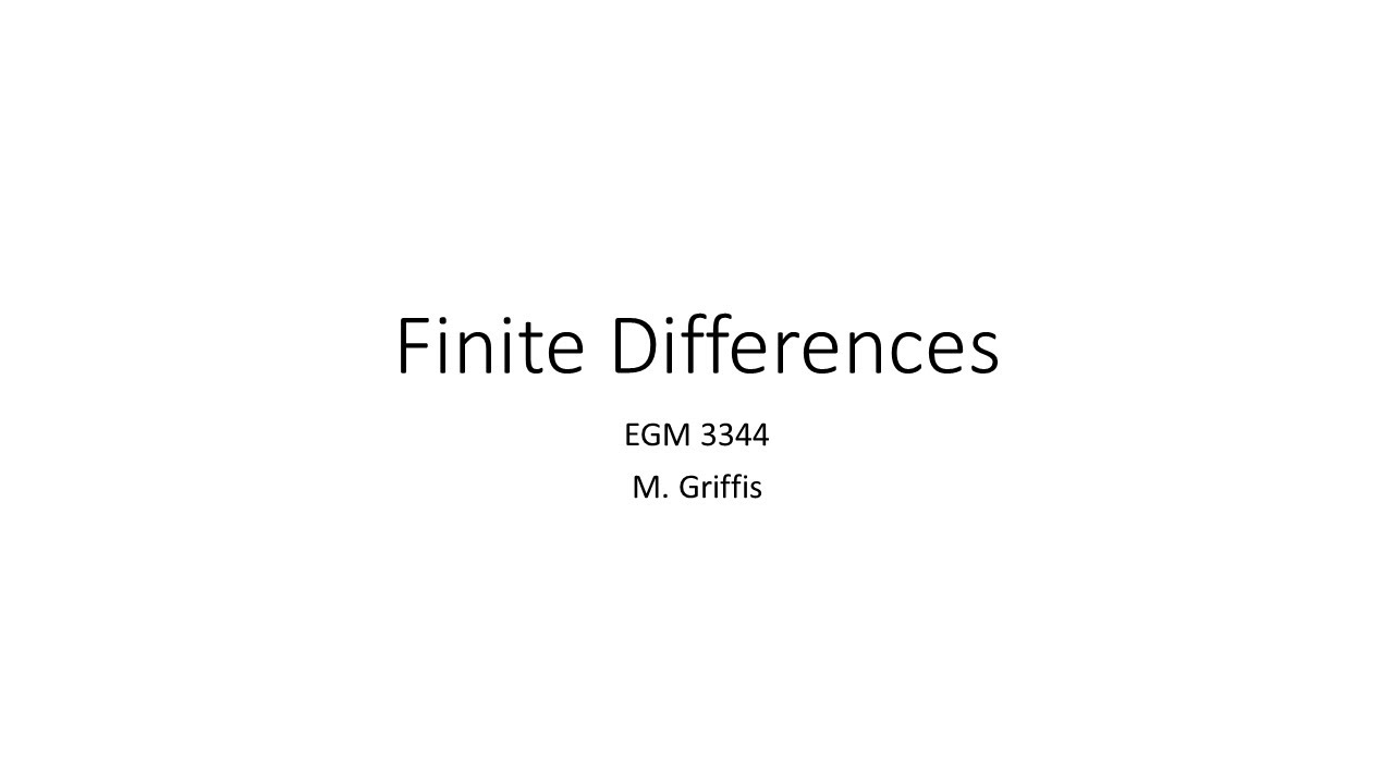 Finite Differences
