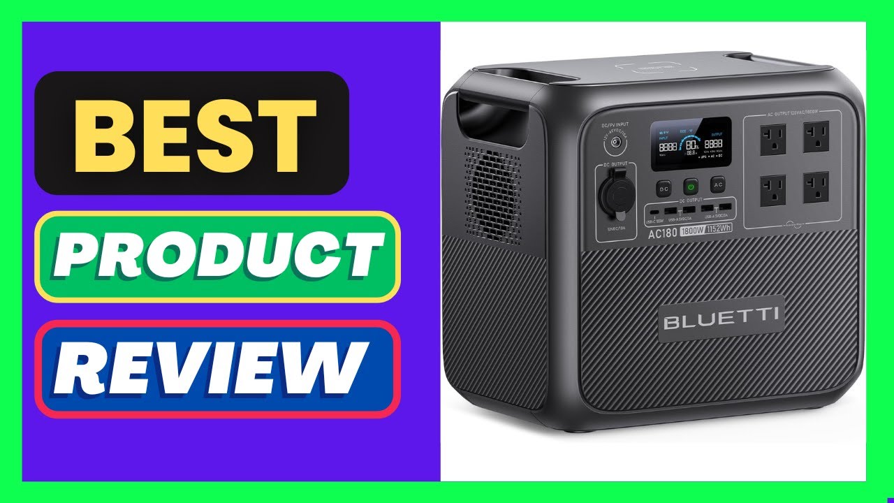 BLUETTI Portable Power Station AC180, 1152Wh LiFePO4