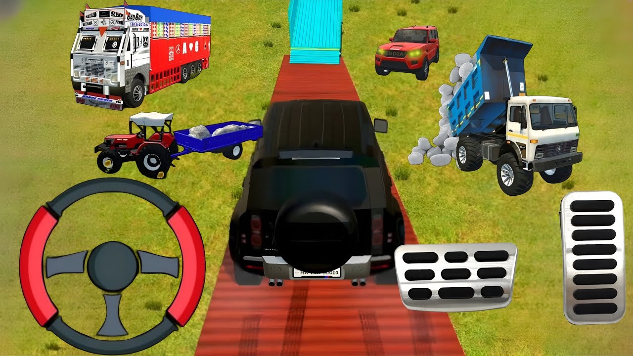 Drive JCB And Unloading Stone From Dumper In Game 🔥 | Truck Game 🚛 | Truck Wala Game