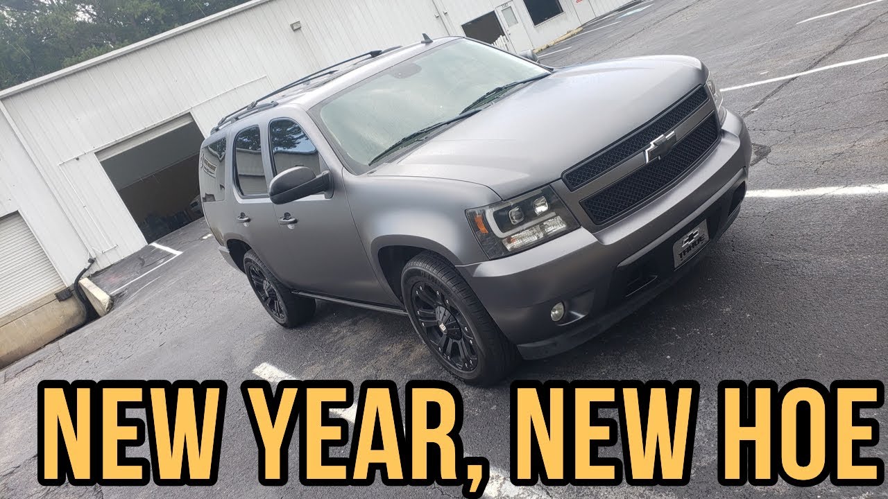 09 Tahoe Gets Wrapped in 3M Satin Dark Gray